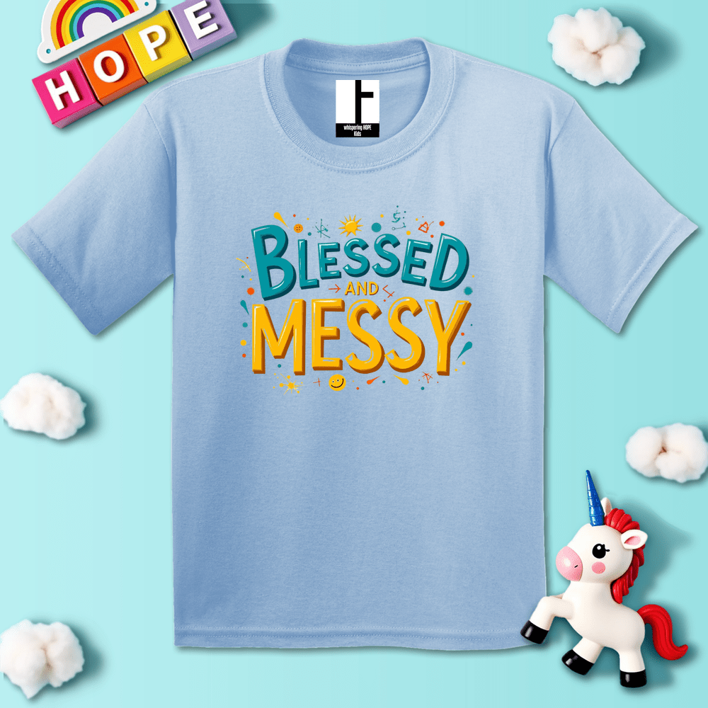 Kids clothes Light Blue / XS BlessedMessy T-Shirt